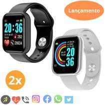 2 Smartwatch Relógio Ultra Inteligente Casal Amigo Namorados - Santiago Eletro