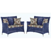 2 Sofás Área Externa Igapó Alumínio Pintura Fendi Corda Náutica Estofado Impermeável 6