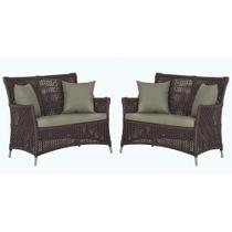 2 Sofás Área Externa Igapó Alumínio Pintura Fendi Corda Náutica Estofado Impermeável 8