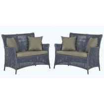 2 Sofás Área Externa Igapó Alumínio Pintura Preta Corda Náutica Estofado Impermeável 8