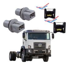 2 Soquete + 2 Conector P/ Lâmpada T10 Vw Constellation 93-17