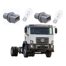 2 Soquetes Lanterna + 2 Lâmpada T10 Vw Constellation 93-17