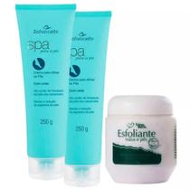 2 Spa para os Pés Creme para afinar + 1 Esfoliante Mãos e Pés Lizza Derm