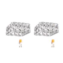 2 Spot Cristal K9 Embutir 10cm Ac629 + Led G9 220v 3000k 2 Spot Cristal K9 Embutir 10cm Ac629 + Led G9 220v 3000k