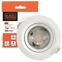 2 Spot Dicroica Led Redondo 7w Cob Smd 3000k Branco Quente