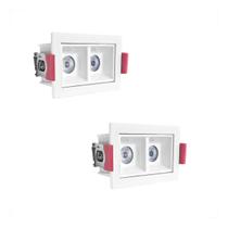 2 Spot Duplo Mini Embutido Led Downlight Recuado Bet57 2 Spot Duplo Mini Embutido Led Downlight Recuado Bet57