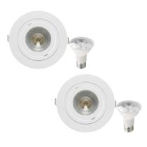 2 Spot Emb Face Plana PAR20 + 1 Lâmpada LED 6W 2700K E27 2 Spot Emb Face Plana PAR20 + 1 Lâmpada LED 6W 2700K E27