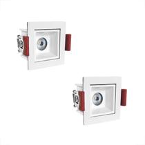 2 Spot Embutido Mini Led Downlight Recuado Sala 3000K Bet55