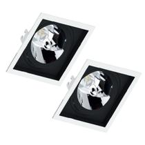 2 Spot Embutir Branco e Preto AR111 Base GU10 Save Energy