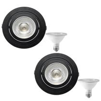 2 Spot Embutir Face Plana PAR30 + 1 Lâmpada LED 10W 6500K E27 2 Spot Embutir Face Plana PAR30 + 1 Lâmpada LED 10W 6500K E27