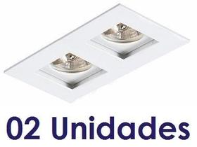 2 Spot Embutir Recuado Duplo Par 20 Branco Quarto Sala Ac879 2 Spot Embutir Recuado Duplo Par 20 Branco Quarto Sala Ac879