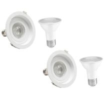 2 Spot Embutir Recuo Par20 + 1 Lâmpada PAR20 LED 6W 3000K 2 Spot Embutir Recuo Par20 + 1 Lâmpada PAR20 LED 6W 3000K