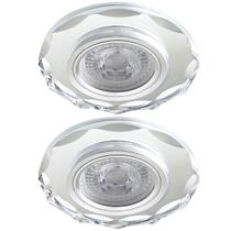 2 Spot Iluminação Para Embutir Borda Bisote Sala Bet12