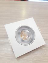2 Spot LED 7W Quadrado De Embutir - Branco Quente 3000K