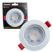 2 Spot Led Redondo 5w Cob Smd Branco Quente Amarelado 3000k