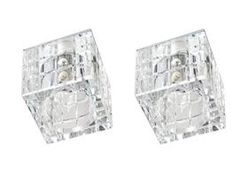 2 Spot Quadrado Cristal K9 Embutir 7Cm Banheiro Sala Ac974 2 Spot Quadrado Cristal K9 Embutir 7Cm Banheiro Sala Ac974