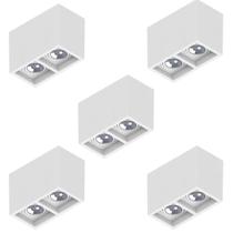 2 Spot Sobrepor Save Energy Boxit Duplo Ar70 Gu10 Branco