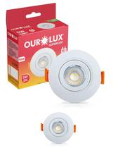 2 Spot Super Led Redondo de Embutir Bivolt 5w Cor da Luz Branco Neutro 4000K Ourolux