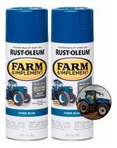 2 Spray Automotivo Azul Ford Brilhante Rust Oleum