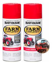 2 Spray Automotivo Vermelho Massey Ferguson Brilho Rust Oleum