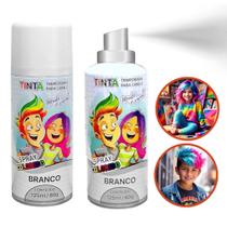 2 Spray de Cabelo Maluco Temporário Branca Carnaval Festas