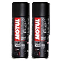 2 Sprays Lubrificante de Correntes Motos Street Rua Motoboy Urbano Motul C2+ Plus Chain Lube