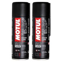 2 Sprays Lubrificante de Correntes Motos Street Rua Motoboy Urbano Motul C2+ Plus Chain Lube