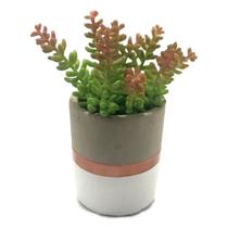 2 Suculentas Sedum Planta Artificial com Folhagem Exótica e Elegante Enfeites Decorativos - DE8903