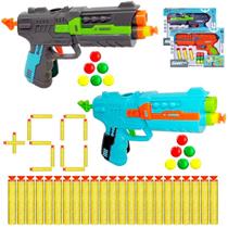 2 Super Arminha Lança Bolinhas com 56 Dardos com Ventosa que Grudam Brinquedo Nerf 2 Super Arminha Lança Bolinhas com 56 Dardos com Ventosa que Grudam Brinquedo Nerf