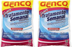2 Super Tratamento Semanal Genco Para Piscina Oxigenco 400g 2 Super Tratamento Semanal Genco Para Piscina Oxigenco 400g