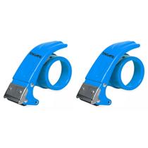 2 Suporte Aplicador e Cortador de Fita Durex Adesiva Grande Larga Metal Ferramenta Manual Loja Engarb
