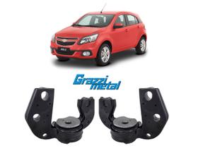 2 Suporte Barra Tensora Morcego Gm Agile 2009 2010 2011 2012