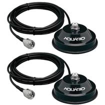 2 Suporte Base Magnética Super Forte para Antena M-700k Cabo 4 Metros Aquário