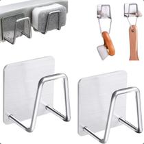 2 Suporte De Esponja Bucha Pia Cozinha Em Aço Inox Gancho Para Utensílios Multiuso-Porta Esponja