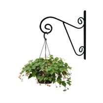 2 Suporte De Vaso Em Aço -Colonial Para Pendurar Vasos Planta Parede 26 X 21cm 2 Suporte De Vaso Em Aço -Colonial Para Pendurar Vasos Planta Parede 26 X 21cm