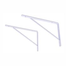 2 Suporte Mão Francesa com Kit Montagem 20cm Branca Dicarlo