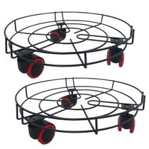 2 Suporte Para Botijão De Gás E Vaso De Plantas Com Rodinhas 2 Suporte Para Botijão De Gás E Vaso De Plantas Com Rodinhas