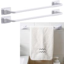 2 Suporte Porta Toalhas Adesivo Banheiro Box Cozinha 47,5cm