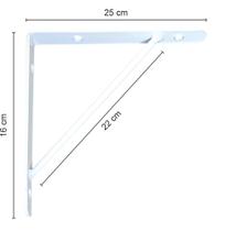 2 Suporte Prateleira Mão Francesa 25cm com parafuso e bucha para instalação