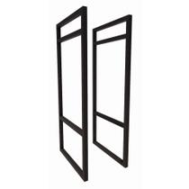 2 Suporte Prateleira Nicho Duplo Estilo Industrial Suspensa Parede Teto 60x28cm 2 Suporte Prateleira Nicho Duplo Estilo Industrial Suspensa Parede Teto 60x28cm