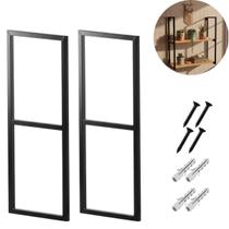 2 Suporte Prateleira Suspensa 20cm Industrial Parede Teto