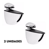 2 Suporte Tucano Médio para Prateleira Vidro Madeira Mdf Cromado 2 Suporte Tucano Médio para Prateleira Vidro Madeira Mdf Cromado