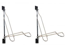 2 Suporte Vertical Móvel De Parede Cromado P/ Bike Al-196