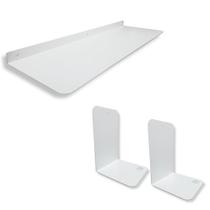 2 Suportes Aparador Para Livros Separador Bibliocanto + Prateleira Suspensa 60cm De Parede Multiuso 2 Suportes Aparador Para Livros Separador Bibliocanto + Prateleira Suspensa 60cm De Parede Multiuso