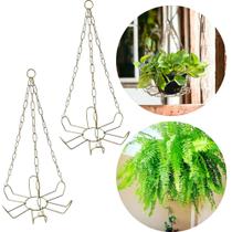 2 Suportes Correntes Havaiana P/ Samambaias Plantas Flores JARDIM SUSPENSO REFORÇADO