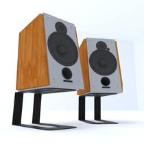 2 Suportes de Mesa Para Caixa De Som, Monitor com Base Metálica resistente 2 Suportes de Mesa Para Caixa De Som, Monitor com Base Metálica resistente