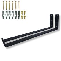 2 Suportes De Prateleira Formato L 40cm Mão Francesa De Parede Estilo Moderno Aço Robusto 2 Suportes De Prateleira Formato L 40cm Mão Francesa De Parede Estilo Moderno Aço Robusto