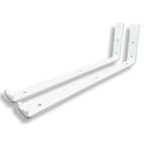 2 Suportes L 35cm Mão Francesa Para Prateleira Fixo De Parede Aço Reforçado Estilo Moderno