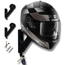 2 Suportes para Capacete Resistente com Suporte de Chaves 2 Suportes para Capacete Resistente com Suporte de Chaves