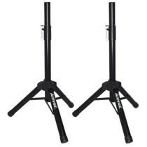 2 Suportes Pedestal Tripé Caixa Som Acústica Audio Ativa Passiva Profissional Ajustável Amvox TP001